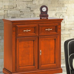 Credenza in legno classica due ante ciliegio anticato