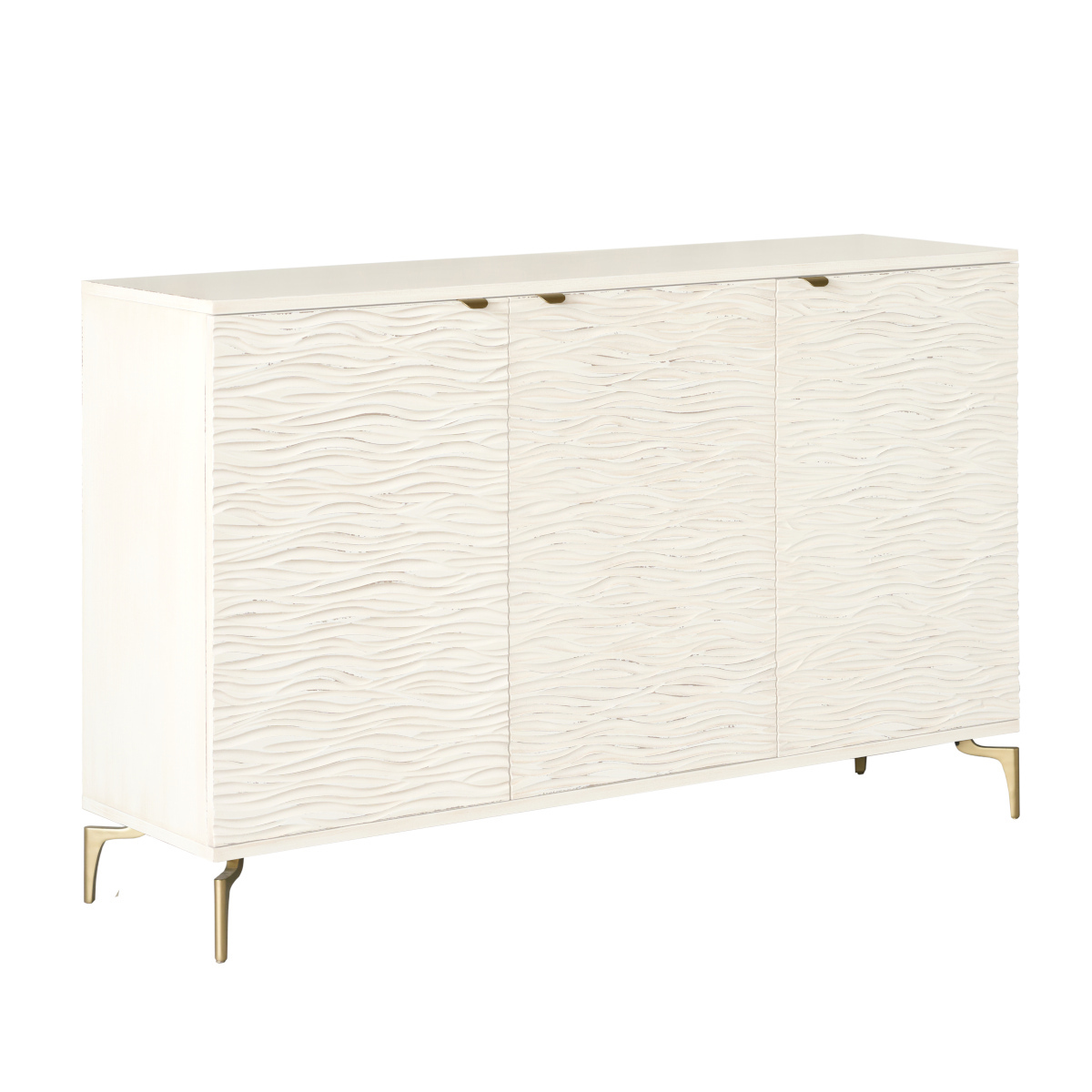 Credenza moderna di design tre ante laccato bianco