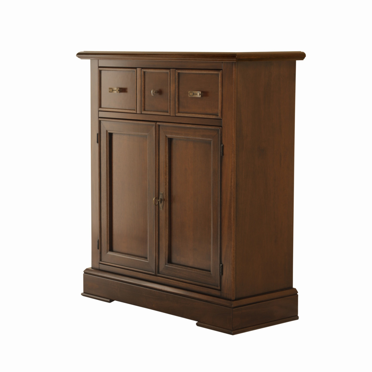 Credenza piccola classica in legno noce