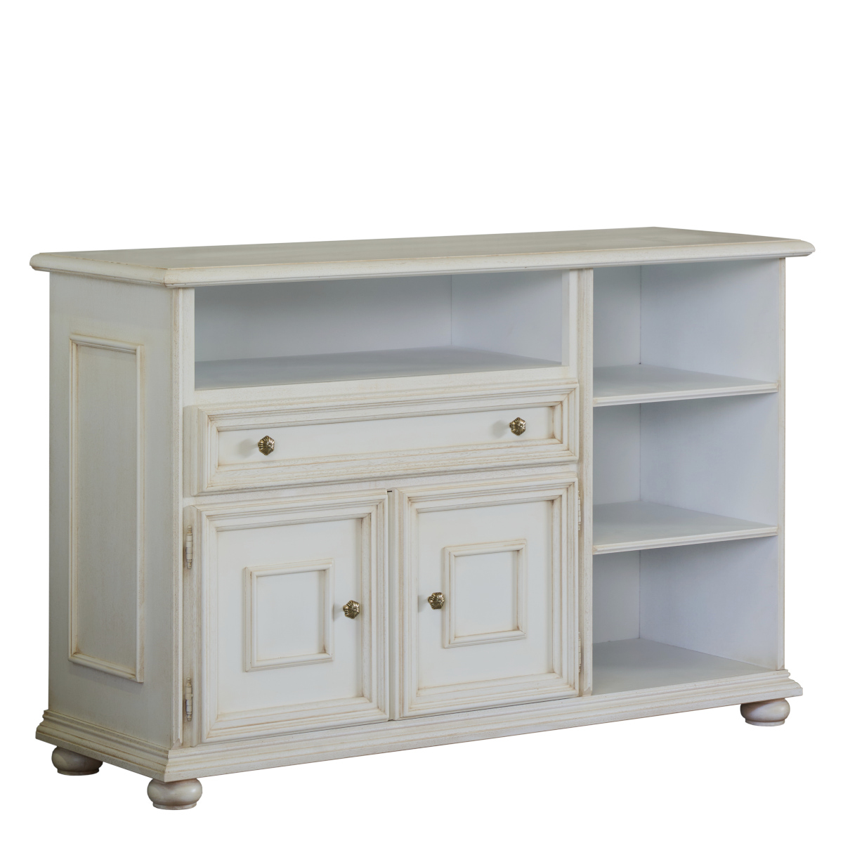 Credenza-porta-tv-due-porte-in-laccato-bianco-patinato