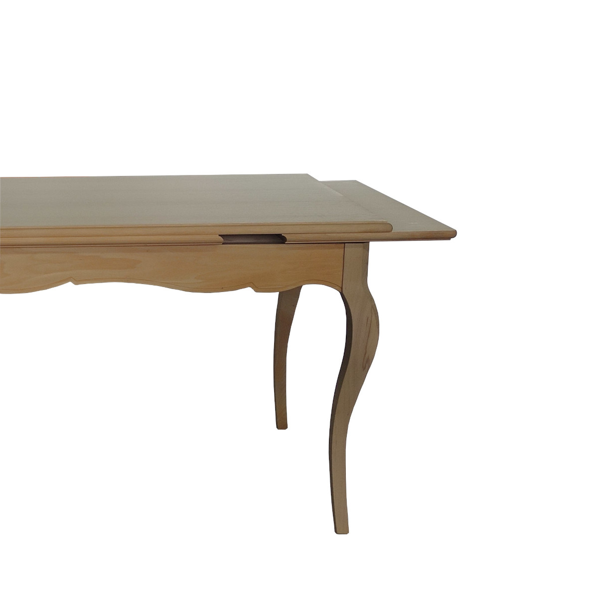 Tavolo rettangolare allungabile classico in legno da cm. 180 gambe sagomate