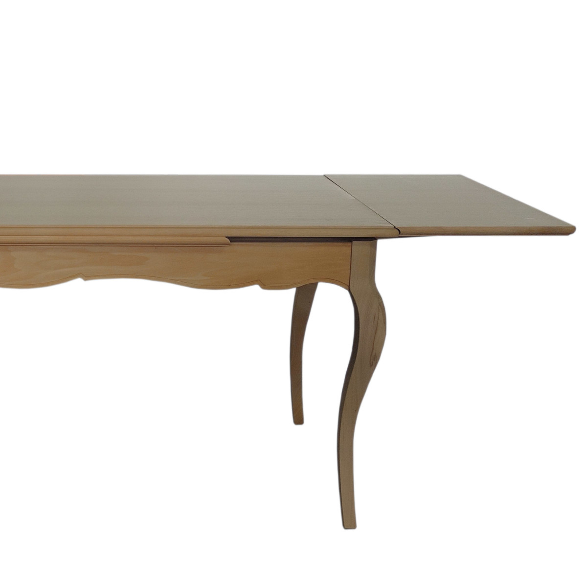 Tavolo rettangolare allungabile classico in legno da cm. 180 gambe sagomate