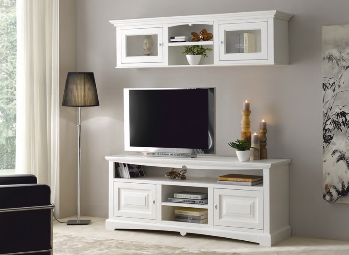 Composizione classica porta tv e pensile
