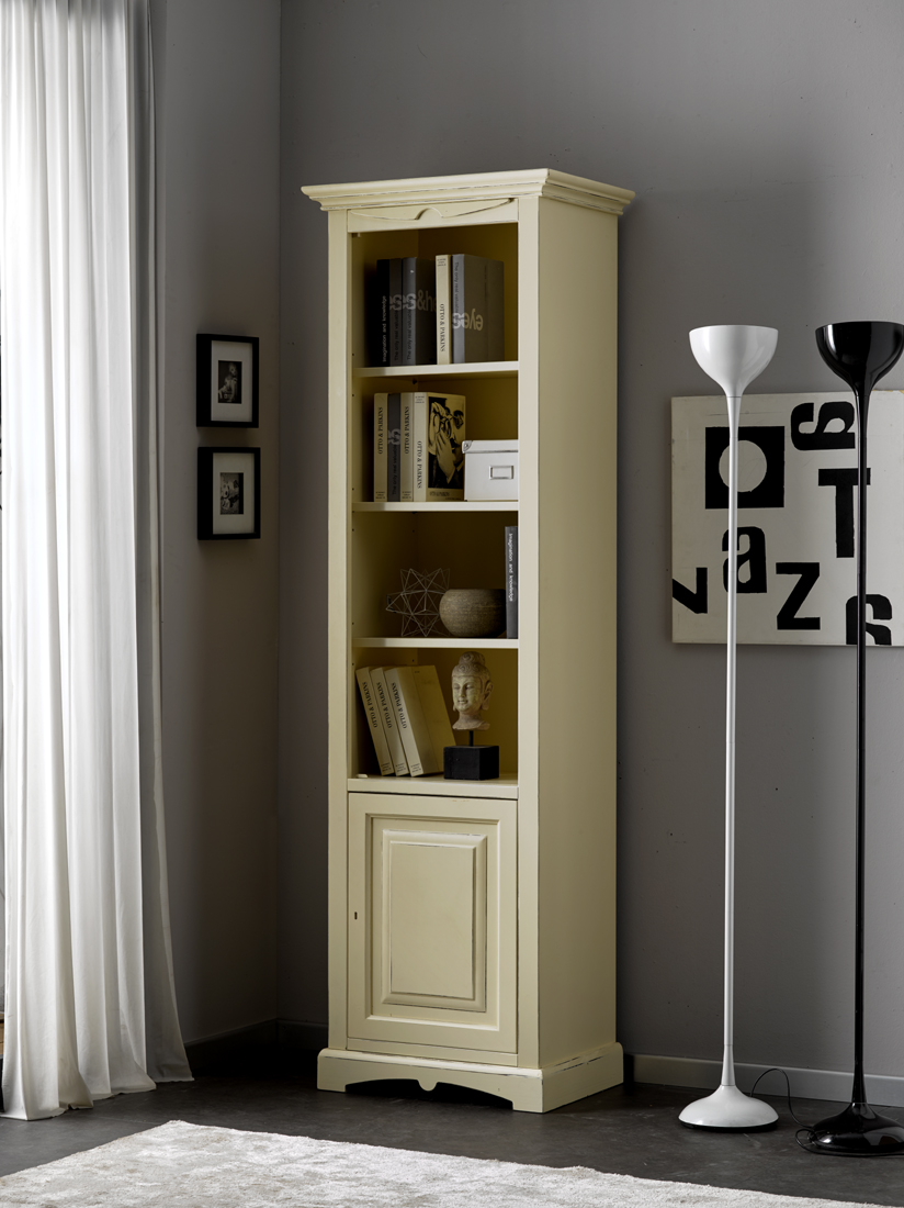 Libreria classica in legno una anta laccata