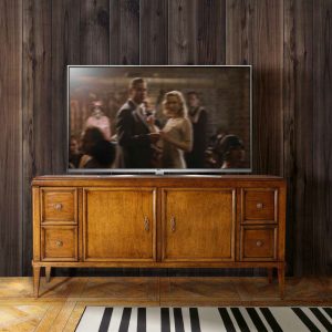 Mobile porta tv classico direttorio due porte quattro cassetti in ciliegio