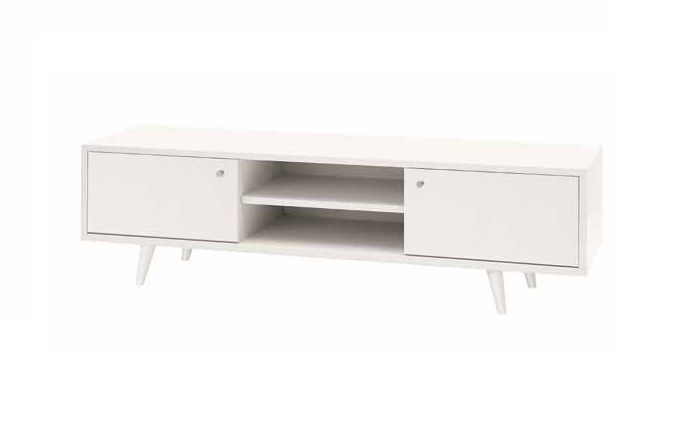 Porta tv moderno due ante laccato bianco