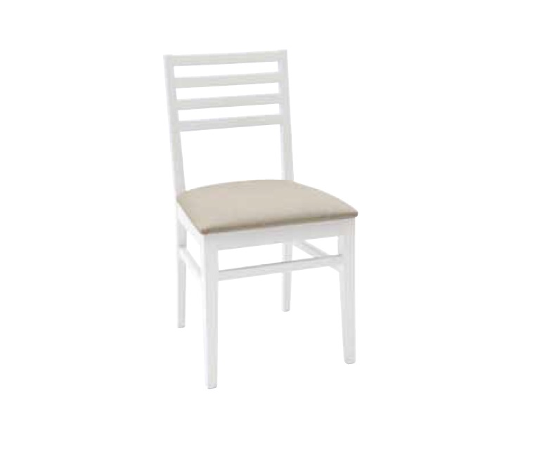 Sedia contemporanea legno massello faggio laccato