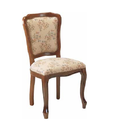 Sedia classica in legno imbottita