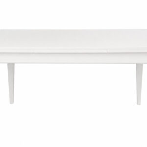 Tavolo rettangolare allungabile in legno di rovere cm. 160 in laccato bianco