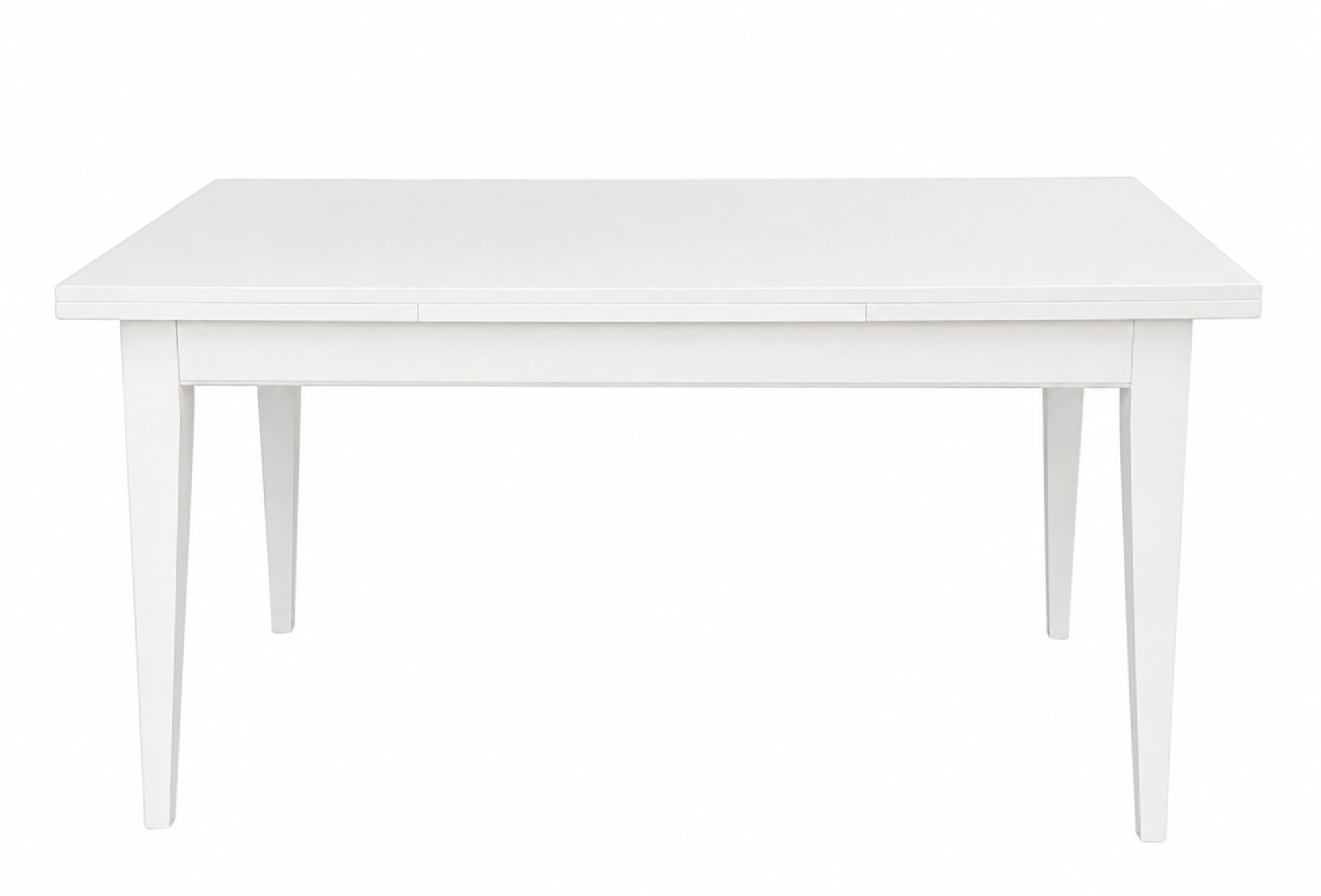Tavolo rettangolare allungabile in legno di rovere cm. 160 in laccato bianco