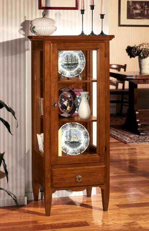 Vetrinetta arte povera una porta un cassetto legno
