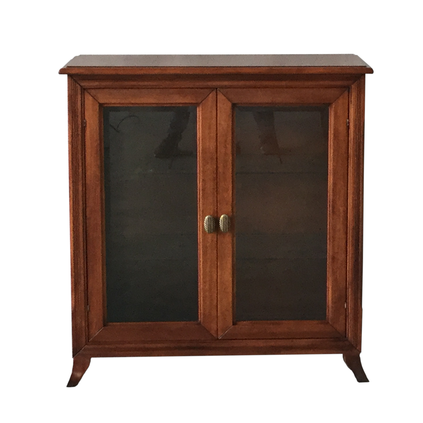 Vetrinetta piccola classica in legno due porte noce