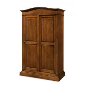 armadio per camera da letto classico in legno due ante scorrevoli in noce