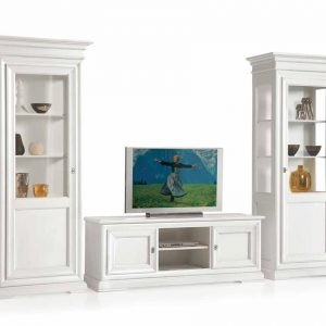 Composizione classica porta tv e vetrine