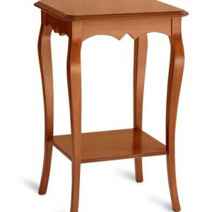 Tavolino portalampada classico in legno