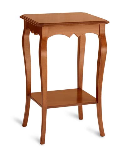 Tavolino portalampada classico in legno